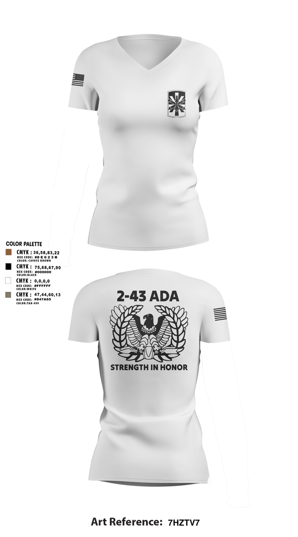 Womens Short Sleeve Vneck Shirt, 2/43 ADA, Army, Teamtime, Team time, sublimation, custom sports apparel, team uniforms, spirit wear, spiritwear, sports uniforms, custom shirts, team store, custom team store, fundraiser sports, apparel fundraiser