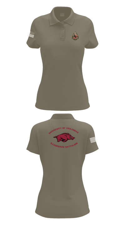 University of Arkansas Army ROTC - Razorback Battalion 15416563 Women's Short Sleeve Performance Polo  - 75