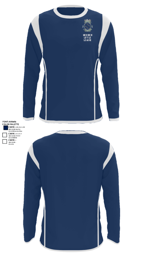 Long Sleeve Performance Shirt, Meriden Little League, Baseball, Teamtime, Team time, sublimation, custom sports apparel, team uniforms, spirit wear, spiritwear, sports uniforms, custom shirts, team store, custom team store, fundraiser sports, apparel fundraiser