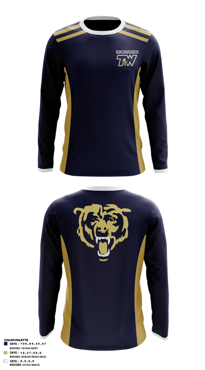 TRI-WEST BRUINS 79364606 Long Sleeve Performance Polo - 1