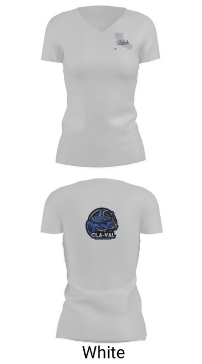 CLA-VAL 27414024 Women's Short Sleeve V-neck Shirt - 7
