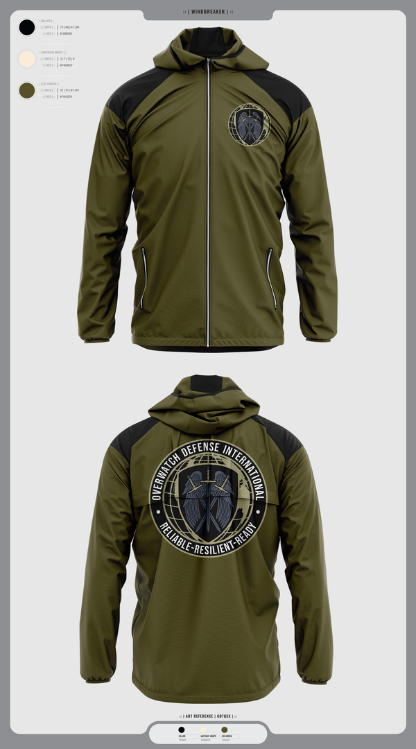 Windbreaker, Overwatch Defense International, , Teamtime, Team time, sublimation, custom sports apparel, team uniforms, spirit wear, spiritwear, sports uniforms, custom shirts, team store, custom team store, fundraiser sports, apparel fundraiser