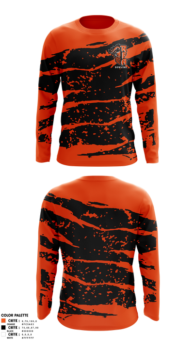 Rome Free Academy Bowling 93035868 Long Sleeve Performance Shirt 2