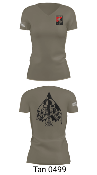 Womens Short Sleeve Vneck Shirt, Dealer Company, 1/11 ACR, Army, Teamtime, Team time, sublimation, custom sports apparel, team uniforms, spirit wear, spiritwear, sports uniforms, custom shirts, team store, custom team store, fundraiser sports, apparel fundraiser