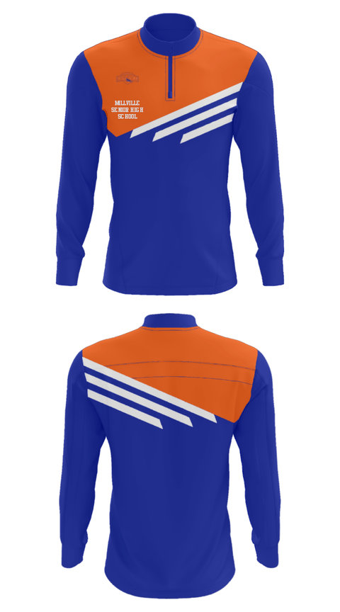 Quarter Zip Jacket, Millville Senior High School, Spirit Store, Teamtime, Team time, sublimation, custom sports apparel, team uniforms, spirit wear, spiritwear, sports uniforms, custom shirts, team store, custom team store, fundraiser sports, apparel fundraiser