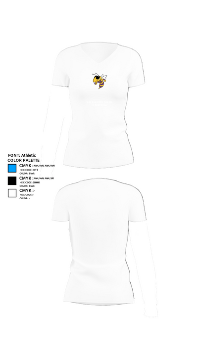 Sabinal High School Basketball 27202205 Women's Short Sleeve V-neck Shirt - 18