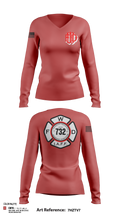 Woonsocket 46977147 Women's Long Sleeve V-neck Shirt - 126