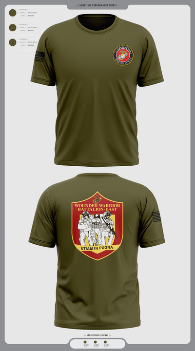 Wounded warrior battalion east 34765562 Short Sleeve Performance Shirt - 1