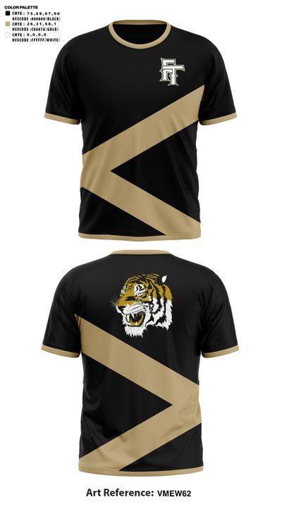 Fort Towson Junior High School Cheer 44003548 Short Sleeve Performance Shirt - 41