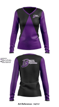 Branson Ultimate Gymnastics 57002260 Women's Long Sleeve V-neck Shirt -1 41