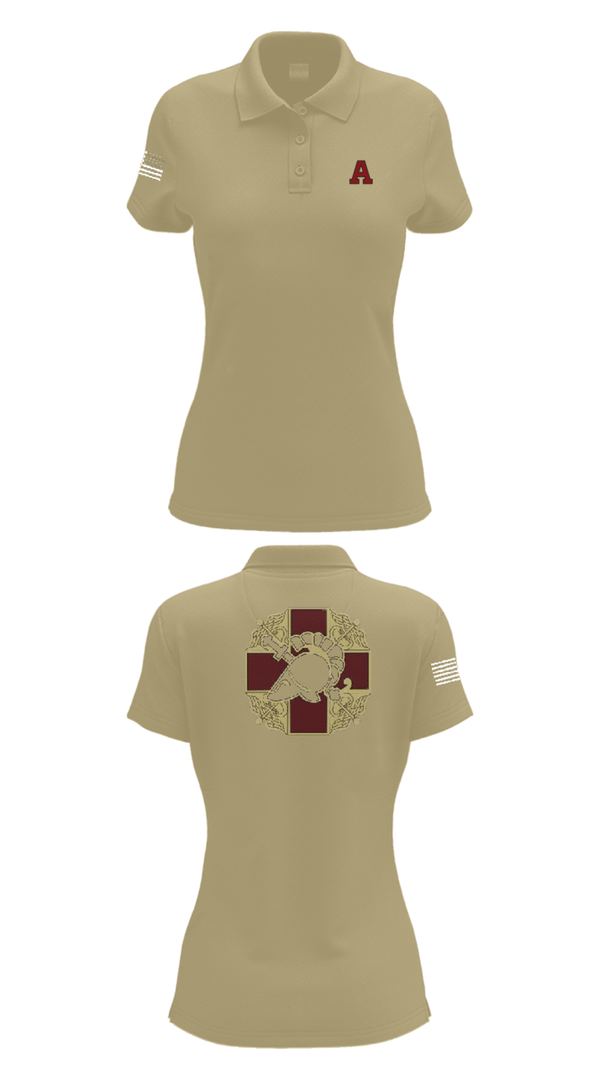 Women's Short Sleeve Performance Polo, US MEDDAC, Army, Teamtime, Team time, sublimation, custom sports apparel, team uniforms, spirit wear, spiritwear, sports uniforms, custom shirts, team store, custom team store, fundraiser sports, apparel fundraiser