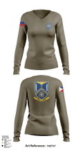 718 CES 21682308 Women's Long Sleeve V-neck Shirt - 137