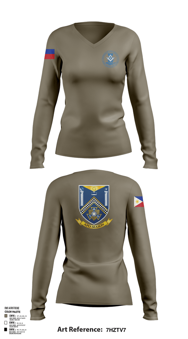 Womens Long Sleeve Vneck Shirt, 718 CES, Air Force, Teamtime, Team time, sublimation, custom sports apparel, team uniforms, spirit wear, spiritwear, sports uniforms, custom shirts, team store, custom team store, fundraiser sports, apparel fundraiser