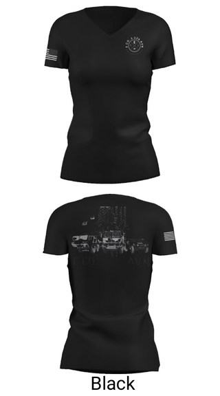 Womens Short Sleeve Vneck Shirt, B Co. 1-126AVN, Army, Teamtime, Team time, sublimation, custom sports apparel, team uniforms, spirit wear, spiritwear, sports uniforms, custom shirts, team store, custom team store, fundraiser sports, apparel fundraiser