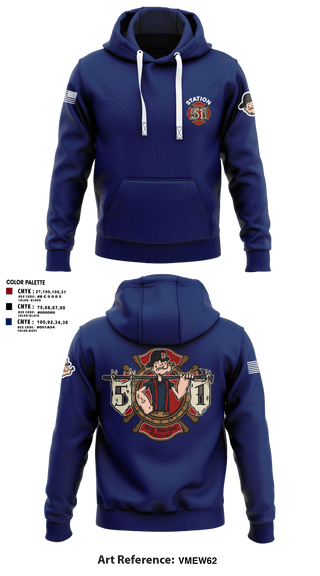 Hoodie, Station 51, Fire Department, Teamtime, Team time, sublimation, custom sports apparel, team uniforms, spirit wear, spiritwear, sports uniforms, custom shirts, team store, custom team store, fundraiser sports, apparel fundraiser