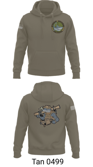 Hoodie, Wilmington Tiger Shark, Army, Teamtime, Team time, sublimation, custom sports apparel, team uniforms, spirit wear, spiritwear, sports uniforms, custom shirts, team store, custom team store, fundraiser sports, apparel fundraiser