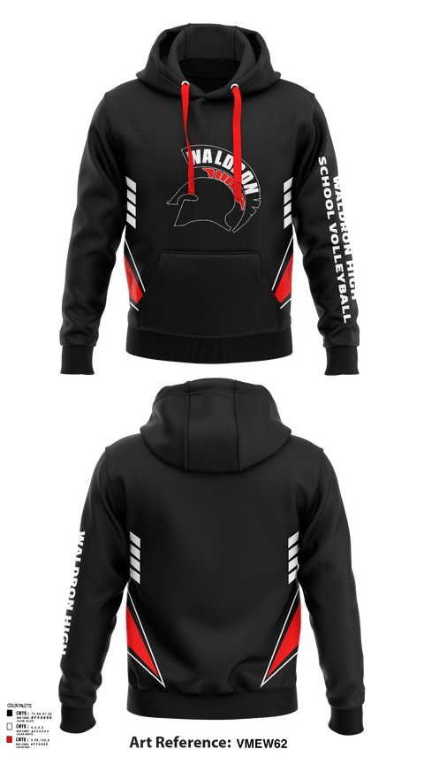 Hoodie, Waldron High School Volleyball, Women's Volleyball, Teamtime, Team time, sublimation, custom sports apparel, team uniforms, spirit wear, spiritwear, sports uniforms, custom shirts, team store, custom team store, fundraiser sports, apparel fundraiser