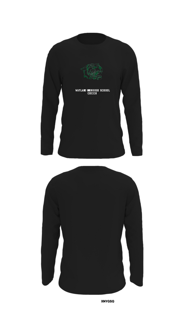 Long Sleeve Performance Shirt, Wayland Union High School Cheer, Cheer, Teamtime, Team time, sublimation, custom sports apparel, team uniforms, spirit wear, spiritwear, sports uniforms, custom shirts, team store, custom team store, fundraiser sports, apparel fundraiser