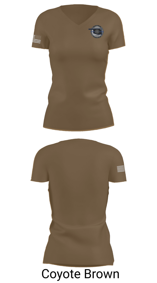 Womens Short Sleeve Vneck Shirt, Salina Police Department, Police, Teamtime, Team time, sublimation, custom sports apparel, team uniforms, spirit wear, spiritwear, sports uniforms, custom shirts, team store, custom team store, fundraiser sports, apparel fundraiser