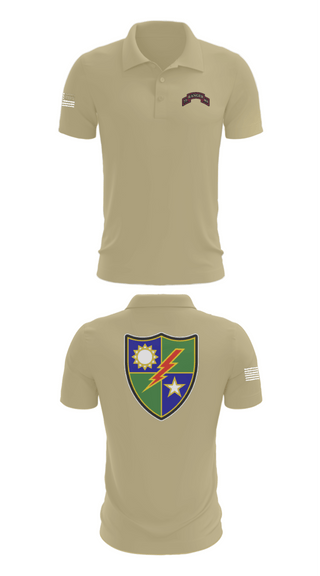 Short Sleeve Performance Polo, 75th Ranger Regiment, Army, Teamtime, Team time, sublimation, custom sports apparel, team uniforms, spirit wear, spiritwear, sports uniforms, custom shirts, team store, custom team store, fundraiser sports, apparel fundraiser