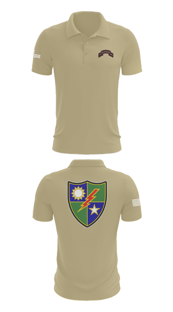 Short Sleeve Performance Polo, 75th Ranger Regiment, Army, Teamtime, Team time, sublimation, custom sports apparel, team uniforms, spirit wear, spiritwear, sports uniforms, custom shirts, team store, custom team store, fundraiser sports, apparel fundraiser