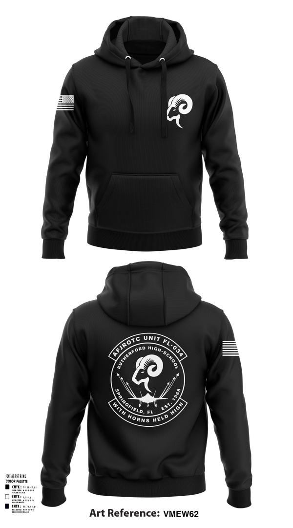 Hoodie, AFJROTC FL-034, Air Force, Teamtime, Team time, sublimation, custom sports apparel, team uniforms, spirit wear, spiritwear, sports uniforms, custom shirts, team store, custom team store, fundraiser sports, apparel fundraiser