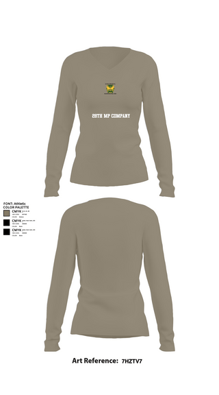 Womens Long Sleeve Vneck Shirt, 28th MP Company, National Guard, Teamtime, Team time, sublimation, custom sports apparel, team uniforms, spirit wear, spiritwear, sports uniforms, custom shirts, team store, custom team store, fundraiser sports, apparel fundraiser