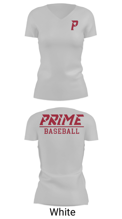 Prime Baseball 2428515 Women's Short Sleeve V-neck Shirt - 7