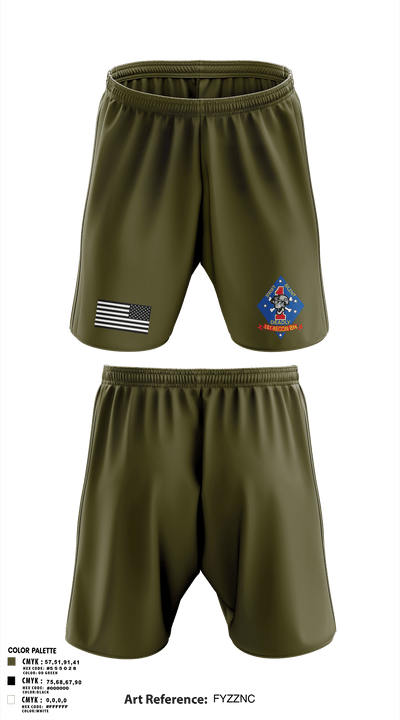 1st Recon 56850190 Athletic Shorts With Pockets - 1