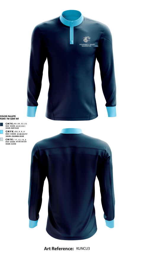 Quarter Zip Jacket, Dougherty Valley High School Badminton, Spirit Store, Teamtime, Team time, sublimation, custom sports apparel, team uniforms, spirit wear, spiritwear, sports uniforms, custom shirts, team store, custom team store, fundraiser sports, apparel fundraiser