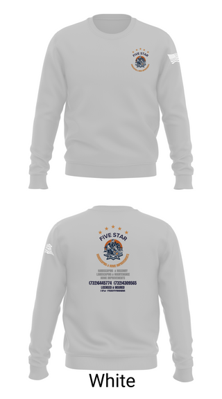 Crew Neck Sweatshirt, 5 Star, , Teamtime, Team time, sublimation, custom sports apparel, team uniforms, spirit wear, spiritwear, sports uniforms, custom shirts, team store, custom team store, fundraiser sports, apparel fundraiser