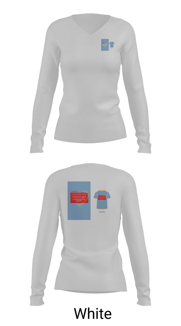 Womens Long Sleeve Vneck Shirt, Venture cleaning solutions, , Teamtime, Team time, sublimation, custom sports apparel, team uniforms, spirit wear, spiritwear, sports uniforms, custom shirts, team store, custom team store, fundraiser sports, apparel fundraiser