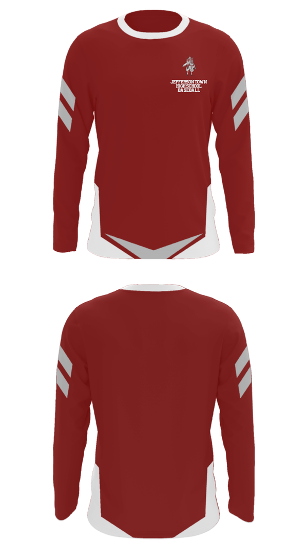 Long Sleeve Performance Shirt, Jeffersontown High School Baseball, Baseball, Teamtime, Team time, sublimation, custom sports apparel, team uniforms, spirit wear, spiritwear, sports uniforms, custom shirts, team store, custom team store, fundraiser sports, apparel fundraiser