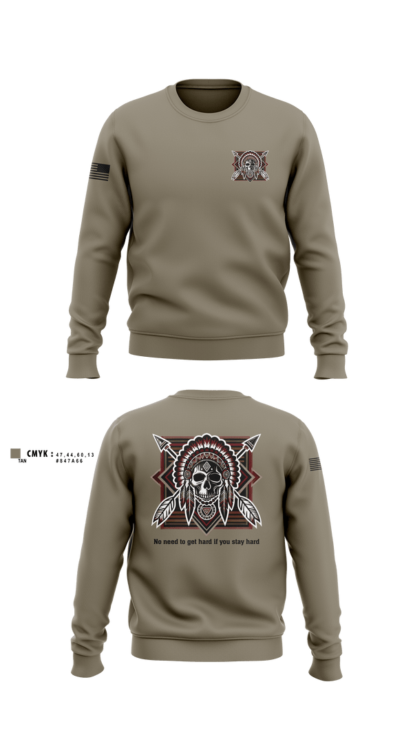Crew Neck Sweatshirt, Comanche Squad, Army, Teamtime, Team time, sublimation, custom sports apparel, team uniforms, spirit wear, spiritwear, sports uniforms, custom shirts, team store, custom team store, fundraiser sports, apparel fundraiser