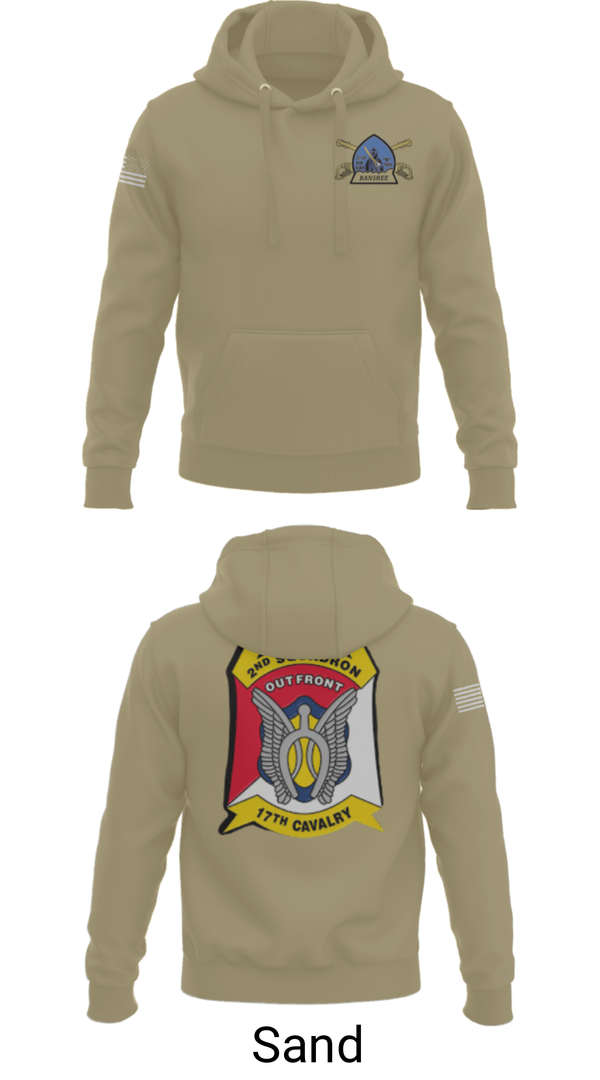 Hoodie, B Troop 2-17 Cav REGT, , Teamtime, Team time, sublimation, custom sports apparel, team uniforms, spirit wear, spiritwear, sports uniforms, custom shirts, team store, custom team store, fundraiser sports, apparel fundraiser