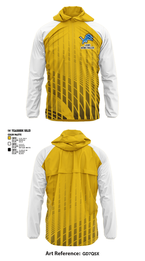 Windbreaker, lions, Men's Soccer, Teamtime, Team time, sublimation, custom sports apparel, team uniforms, spirit wear, spiritwear, sports uniforms, custom shirts, team store, custom team store, fundraiser sports, apparel fundraiser