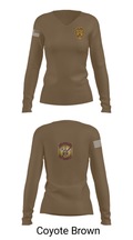4th Law Enforcement Battalion Bravo Company 77737735 Women's Long Sleeve V-neck Shirt - 17