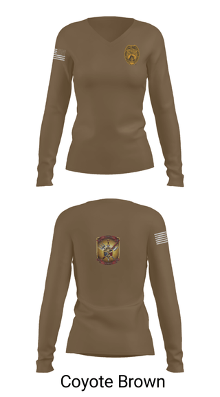 Women's Long Sleeve Vneck Shirt, 4th Law Enforcement Battalion Bravo Company, Marines, Teamtime, Team time, sublimation, custom sports apparel, team uniforms, spirit wear, spiritwear, sports uniforms, custom shirts, team store, custom team store, fundraiser sports, apparel fundraiser