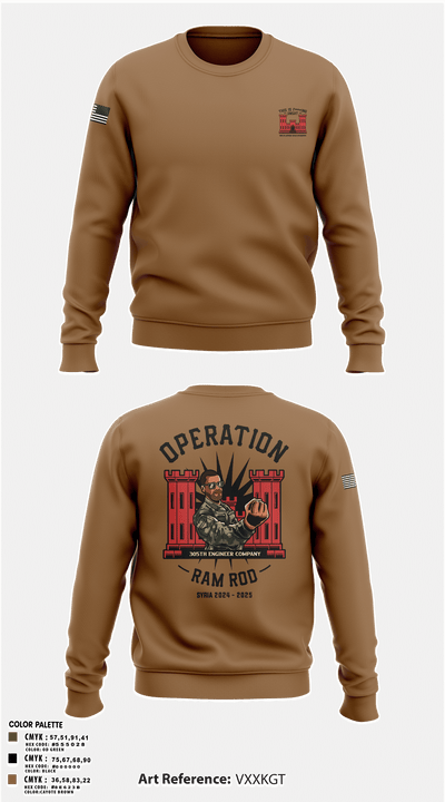 305th En Co 82429511 Crew Neck Sweatshirt - 6