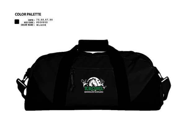 Duffle Bag, Kinnelon High School Bowling, Bowling, Teamtime, Team time, sublimation, custom sports apparel, team uniforms, spirit wear, spiritwear, sports uniforms, custom shirts, team store, custom team store, fundraiser sports, apparel fundraiser