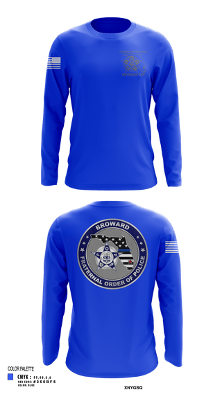 Long Sleeve Performance Shirt, Broward Fraternal Order of Police, Police, Teamtime, Team time, sublimation, custom sports apparel, team uniforms, spirit wear, spiritwear, sports uniforms, custom shirts, team store, custom team store, fundraiser sports, apparel fundraiser