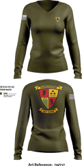 3rd battalion 5th marines 4017024 Women's Long Sleeve V-neck Shirt - 251