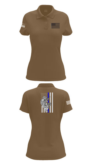 Womens Short Sleeve Performance Polo, 904th MP Det Military Working Dog, Army, Teamtime, Team time, sublimation, custom sports apparel, team uniforms, spirit wear, spiritwear, sports uniforms, custom shirts, team store, custom team store, fundraiser sports, apparel fundraiser