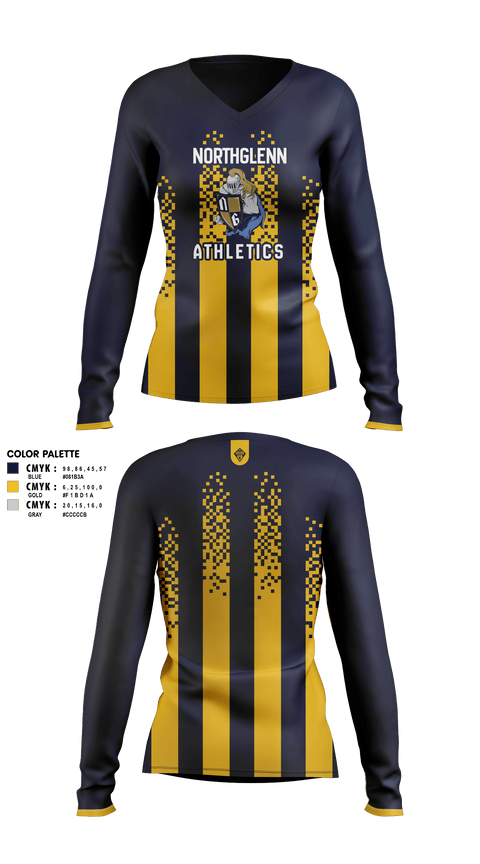 Womens Long Sleeve Vneck Shirt, Rocky Top MSTeam Fishman, Spirit Store, Teamtime, Team time, sublimation, custom sports apparel, team uniforms, spirit wear, spiritwear, sports uniforms, custom shirts, team store, custom team store, fundraiser sports, apparel fundraiser