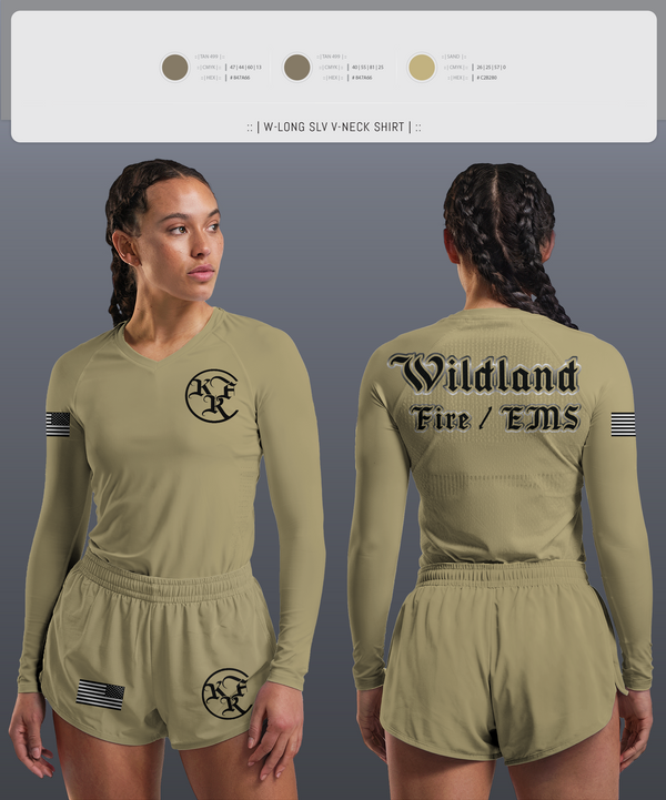 Womens Long Sleeve Vneck Shirt, Knight Fire, , Teamtime, Team time, sublimation, custom sports apparel, team uniforms, spirit wear, spiritwear, sports uniforms, custom shirts, team store, custom team store, fundraiser sports, apparel fundraiser