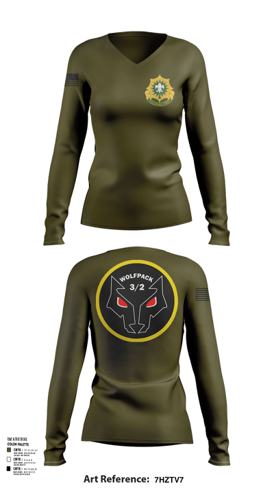 Fury TRP 3/2CR 9661511 Women's Long Sleeve V-neck Shirt - 116 (1)
