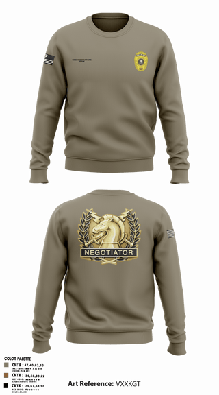 Crew Neck Sweatshirt, HCSO CNT, Police, Teamtime, Team time, sublimation, custom sports apparel, team uniforms, spirit wear, spiritwear, sports uniforms, custom shirts, team store, custom team store, fundraiser sports, apparel fundraiser
