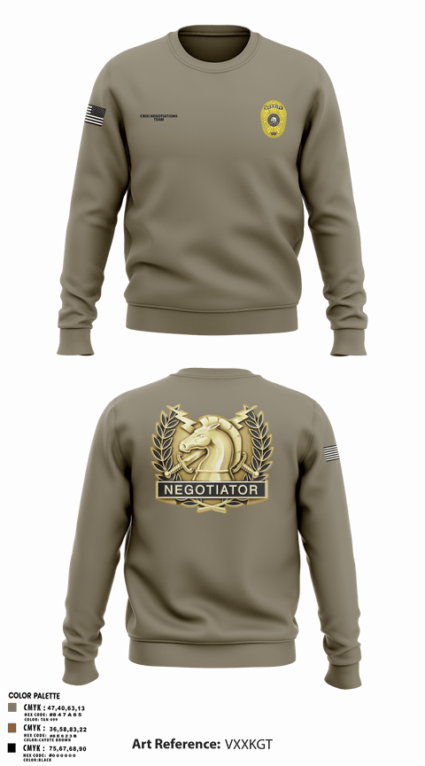 Crew Neck Sweatshirt, HCSO CNT, Police, Teamtime, Team time, sublimation, custom sports apparel, team uniforms, spirit wear, spiritwear, sports uniforms, custom shirts, team store, custom team store, fundraiser sports, apparel fundraiser