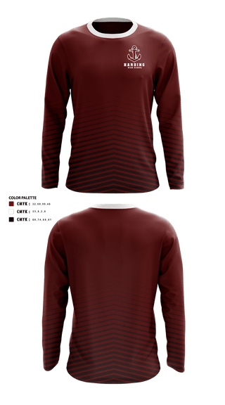 Long Sleeve Performance Shirt, Harding High School Cross Country, Cross Country, Teamtime, Team time, sublimation, custom sports apparel, team uniforms, spirit wear, spiritwear, sports uniforms, custom shirts, team store, custom team store, fundraiser sports, apparel fundraiser