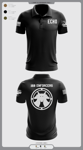 Short Sleeve Performance Polo, Echo, Army, Teamtime, Team time, sublimation, custom sports apparel, team uniforms, spirit wear, spiritwear, sports uniforms, custom shirts, team store, custom team store, fundraiser sports, apparel fundraiser